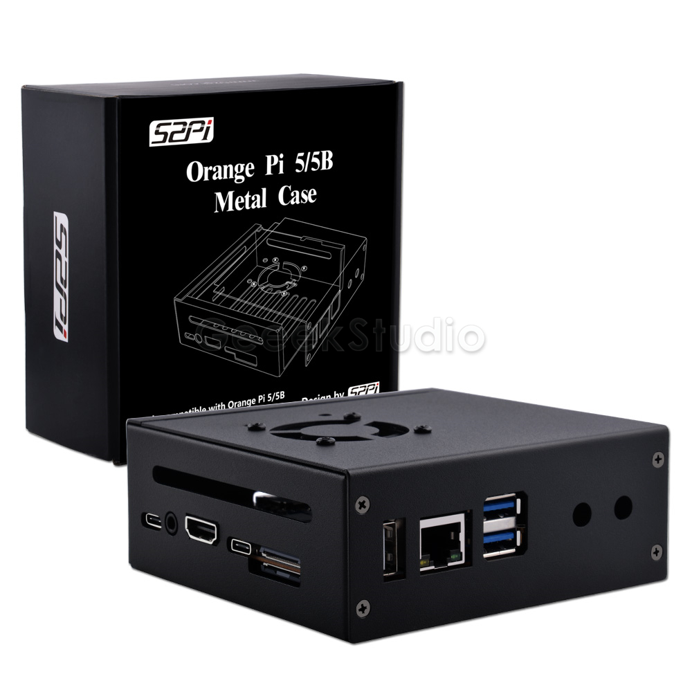 Pi 5 Case - Carcasa protectora de Metal Orange Pi
