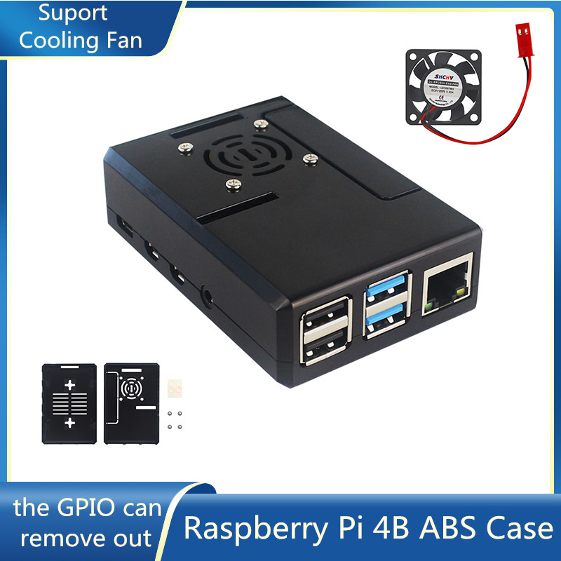 Pi 4 Case - Carcasa de ABS para Raspberry Pi,