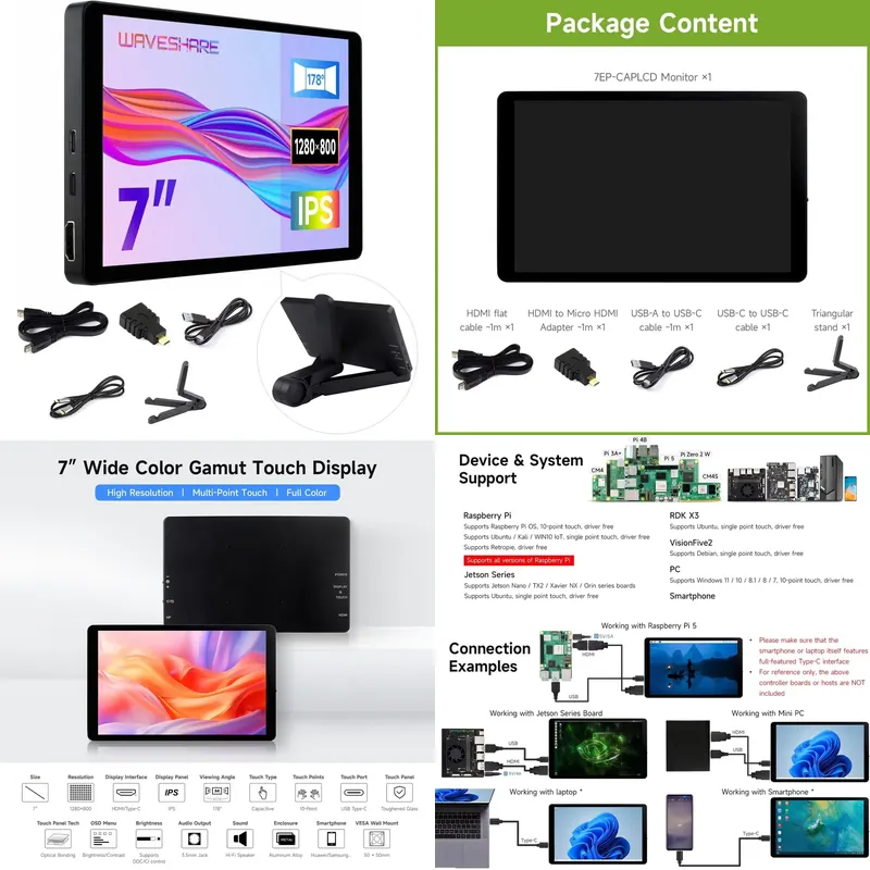 Pantalla Táctil Capacitiva Ais - Raspberry Pi 5 reseña y precio