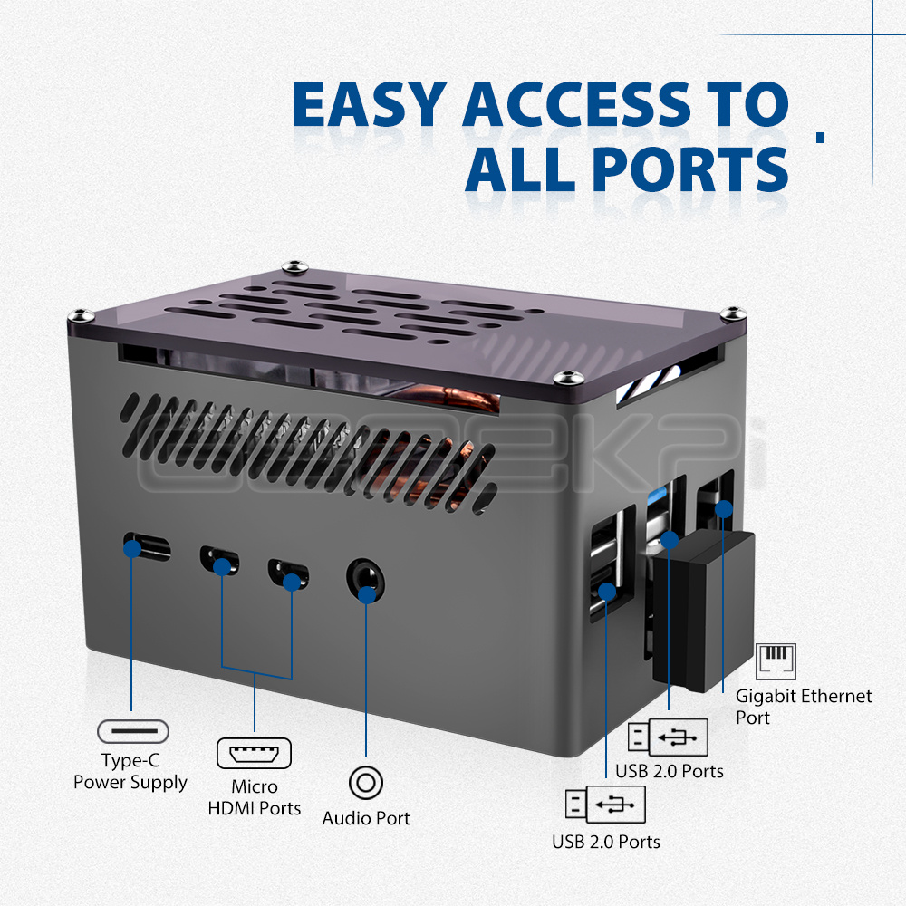 GeeekPi Caja de ladrillo de al - Pi 4 Case reseña y precio